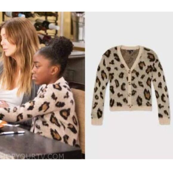 NWT art class Leopard Cheetah Cardigan XL 14/16 - Picture 1 of 6